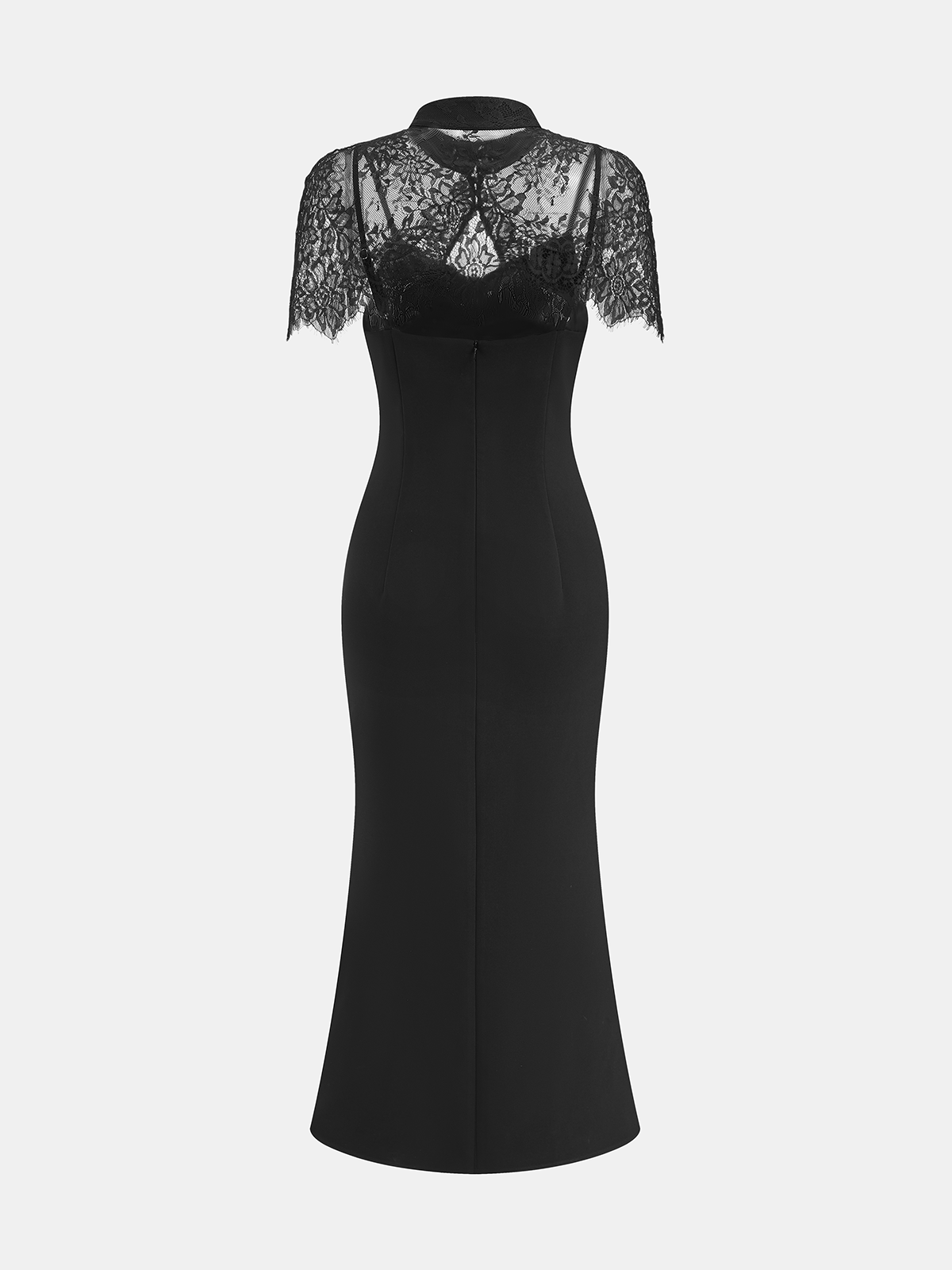 Lace Capelet & Mermaid Dress Two-Piece Set for Weddings and Galas