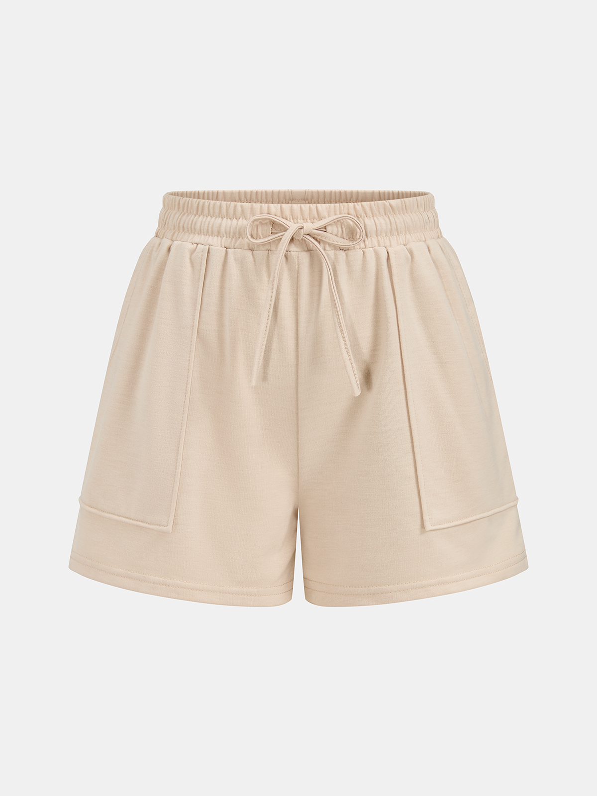 Casual Short Sleeve Top & Drawstring Shorts Set for Women Summer Comfort
