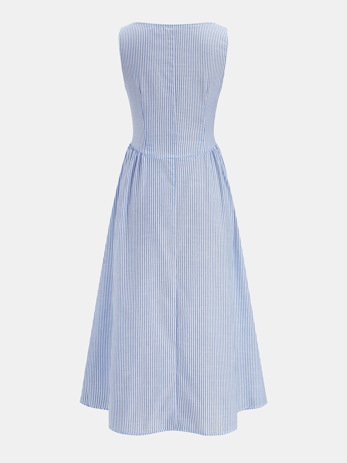 Sleeveless Striped Maxi Dress for Summer Beachwear