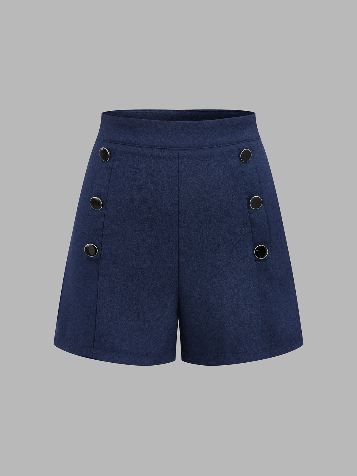 Striped Tie-Neck Top & Button Detail Shorts Set for Women Summer Outfit