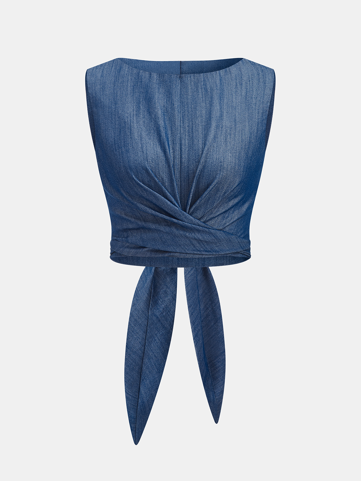 Cross-Tie Crop Top & Wide-Leg Pants Set for Women, Comfort Fit
