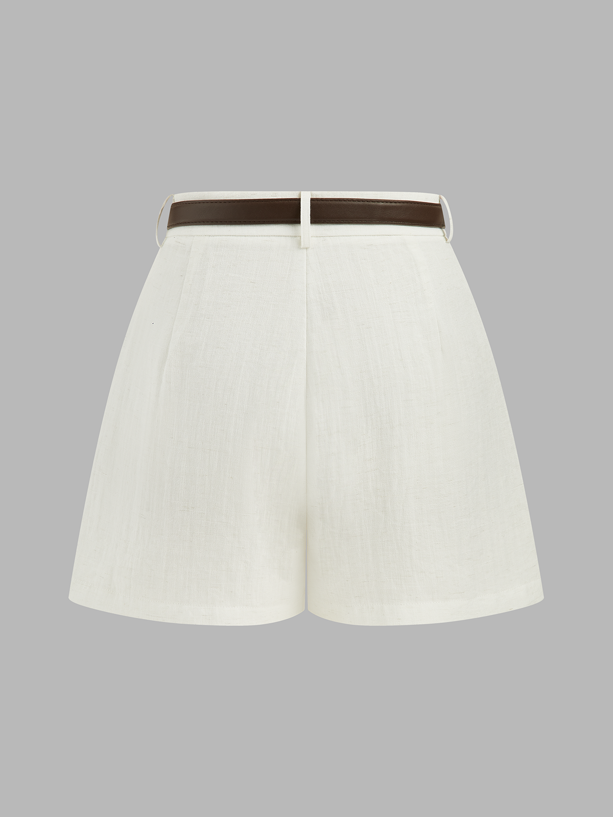 High Waist Belted Linen Blend Shorts for Women Summer Essential