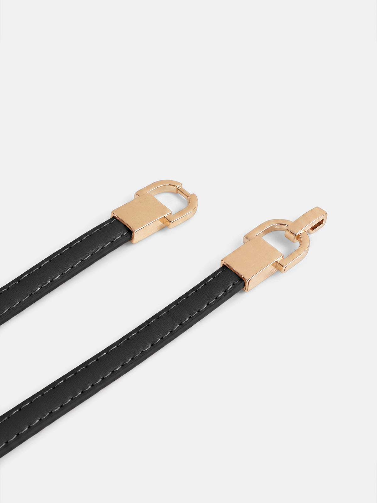 Minimalist Metal Buckle Thin Leather Waist Belt for Women Adjustable Stylish
