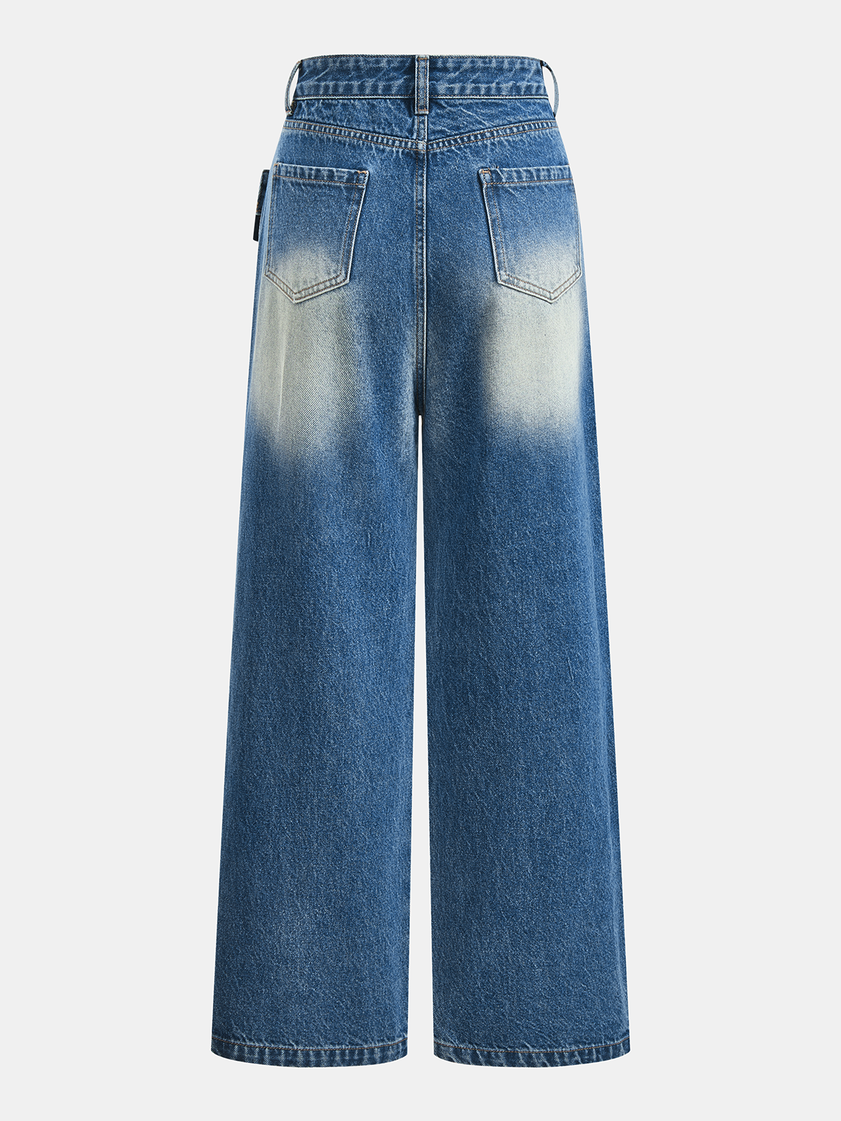 Asymmetric Deconstructed Wide Leg Jeans Modern High Waist Street Style