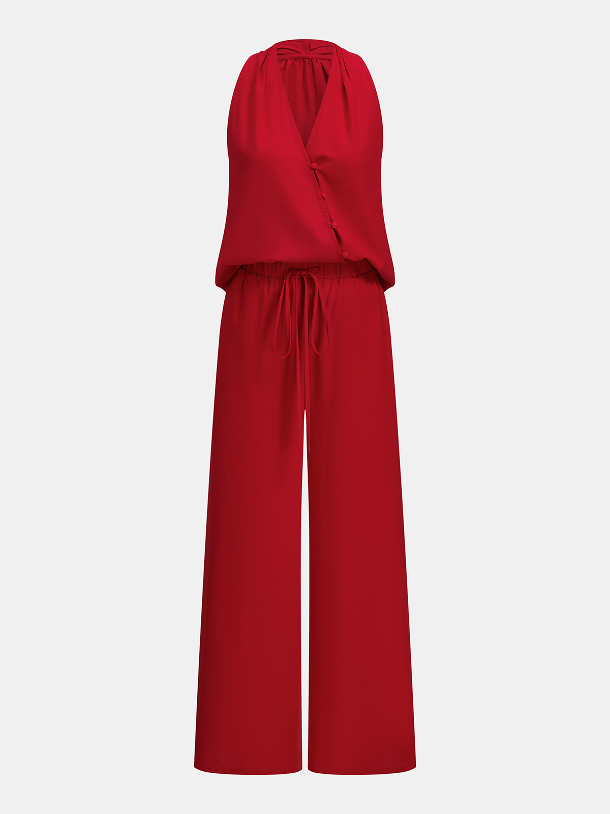 Cotton Linen Asymmetrical Top & Pants Set, Comfortable Casual Summer Outfit