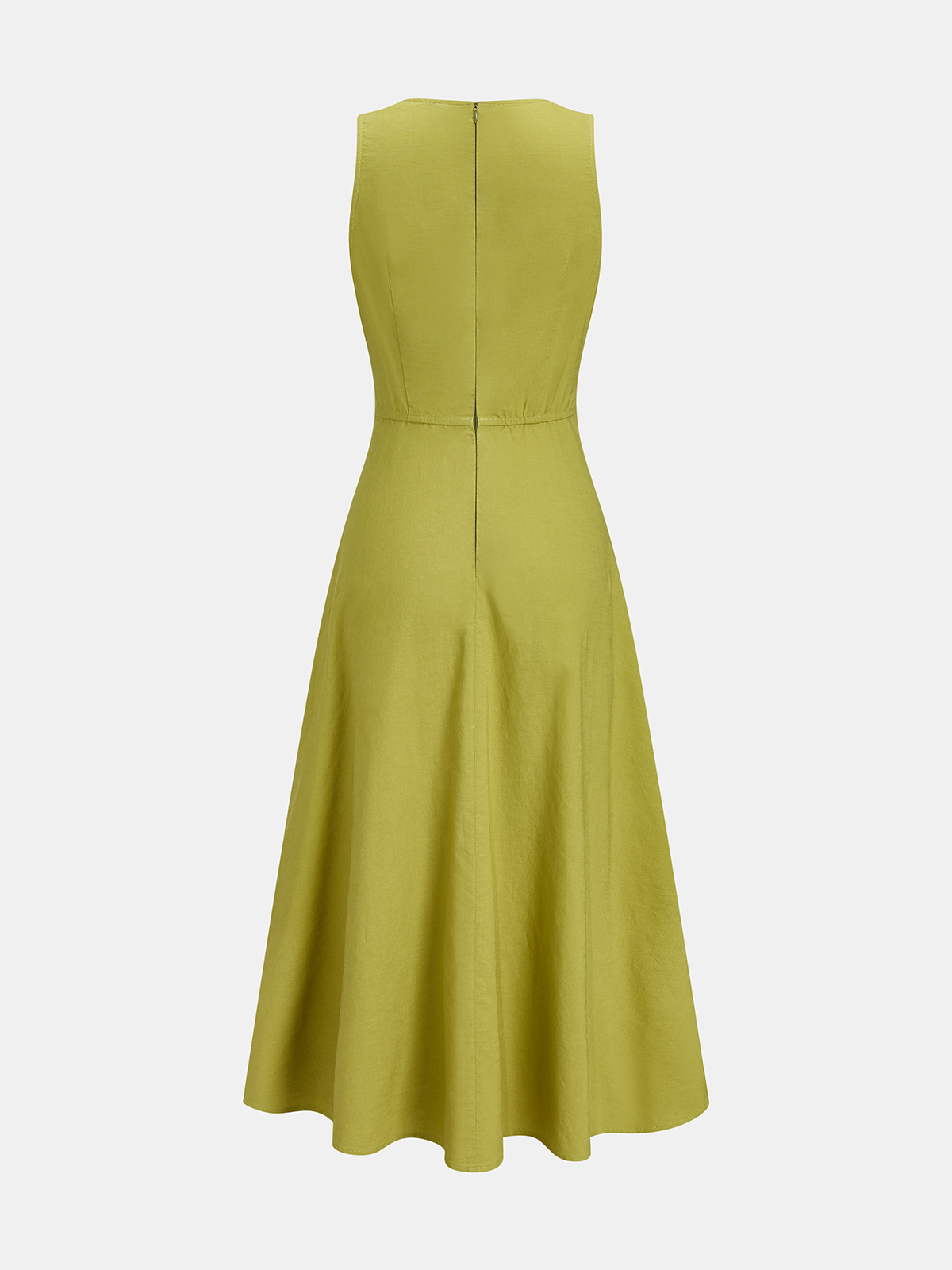 Cutout Sleeveless Cotton Linen Maxi Dress for Women Casual Summer Style
