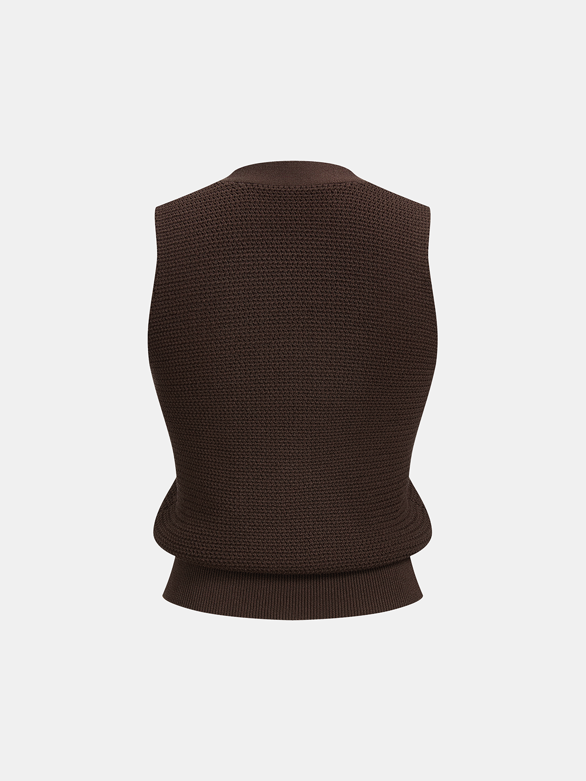 V Neck Button Down Knit Vest & Pants Set Casual Comfortable Outfit
