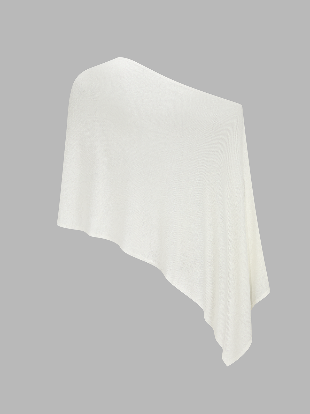 Asymmetric Knit Cape Top & Mini Skirt Set Stylish Women's Outfit
