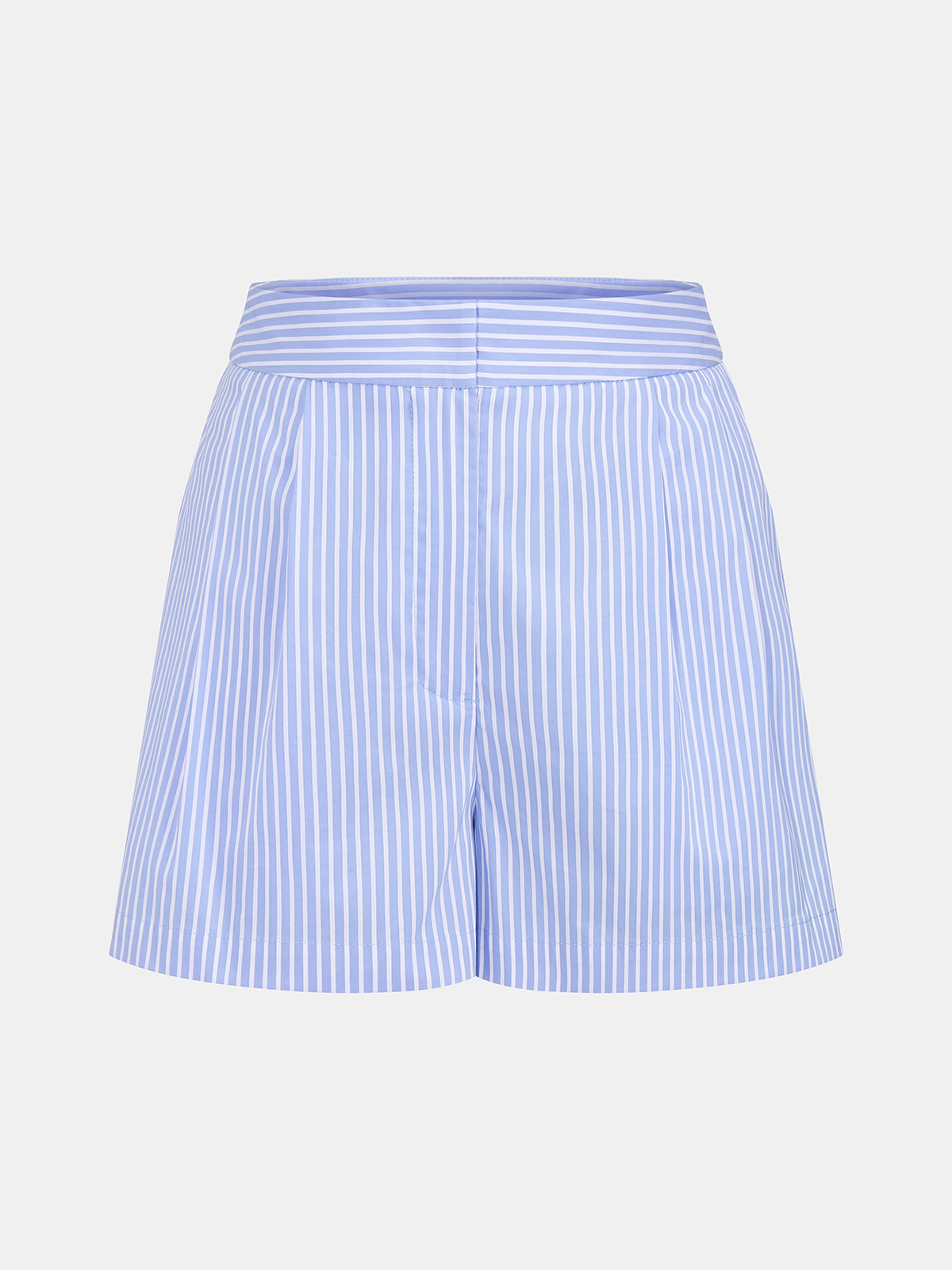 Cotton Striped Halter Peplum Top & Shorts Set for Summer Casual Wear