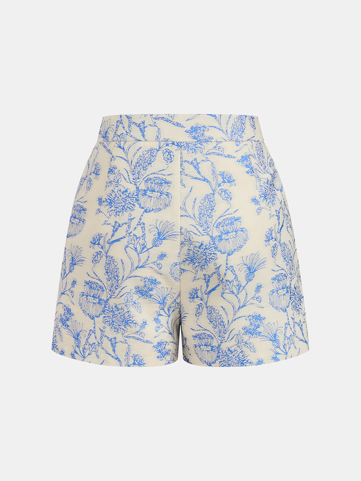 Belted Floral Jacquard Vest & Shorts Set for Women Spring Collection