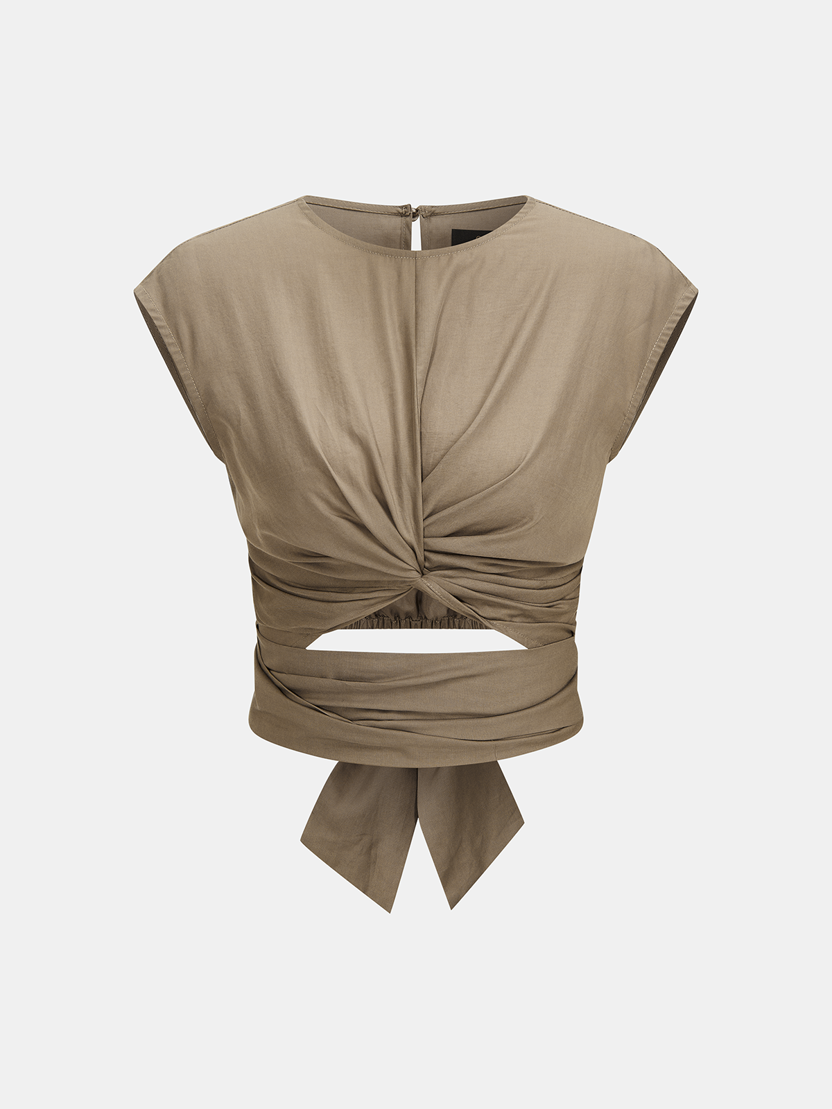 Lyocell Twist-Front Cut-Out Top Women's Casual Wear
