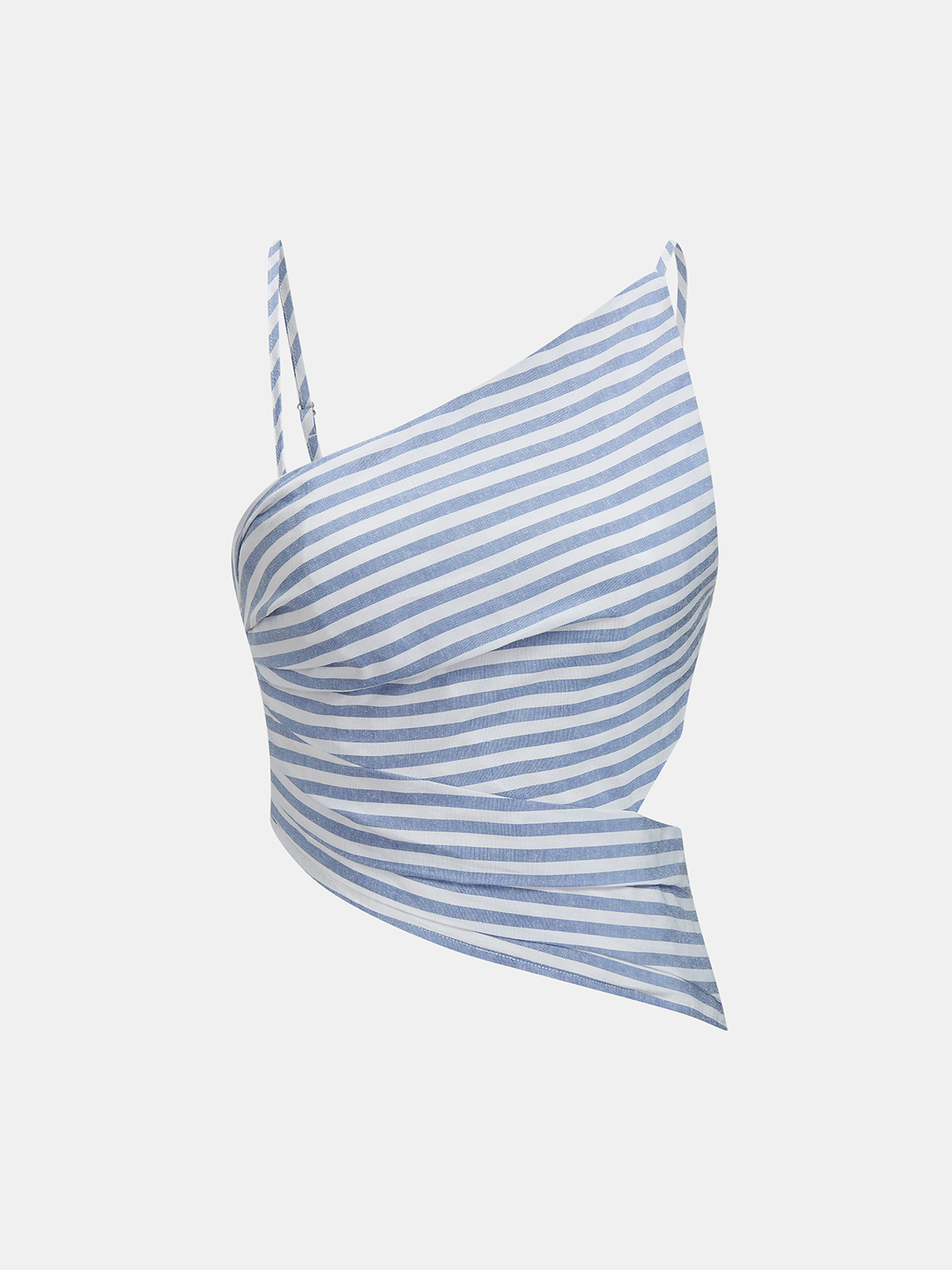 Striped Cotton Blend Cutout Top & Shorts Set for Summer Casual Wear