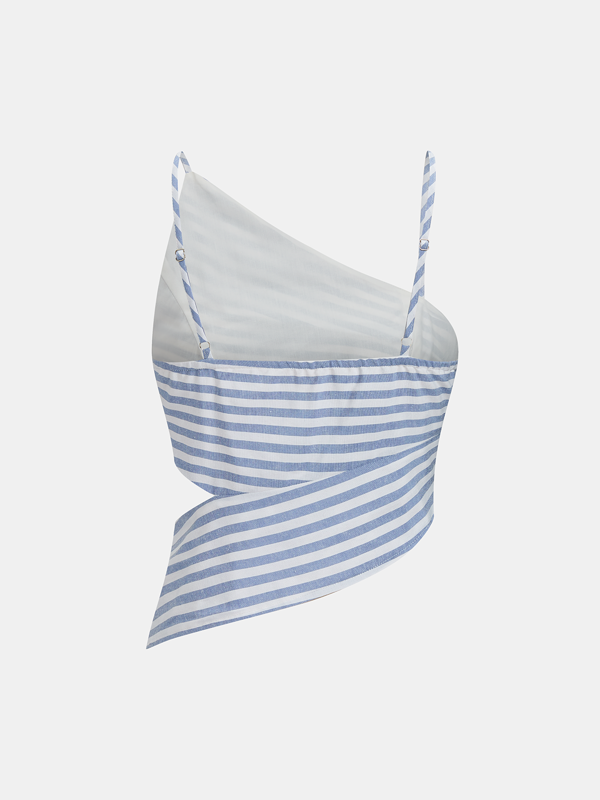 Striped Cotton Blend Cutout Top & Shorts Set for Summer Casual Wear