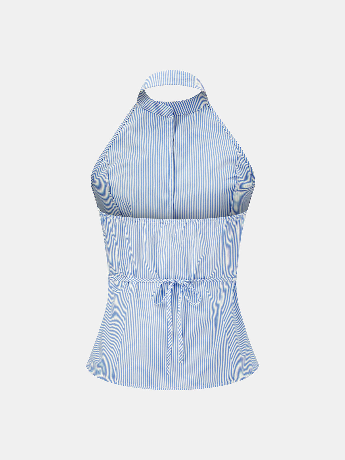 Bow Tie Striped Halter Tank Top for Summer Casual Wear
