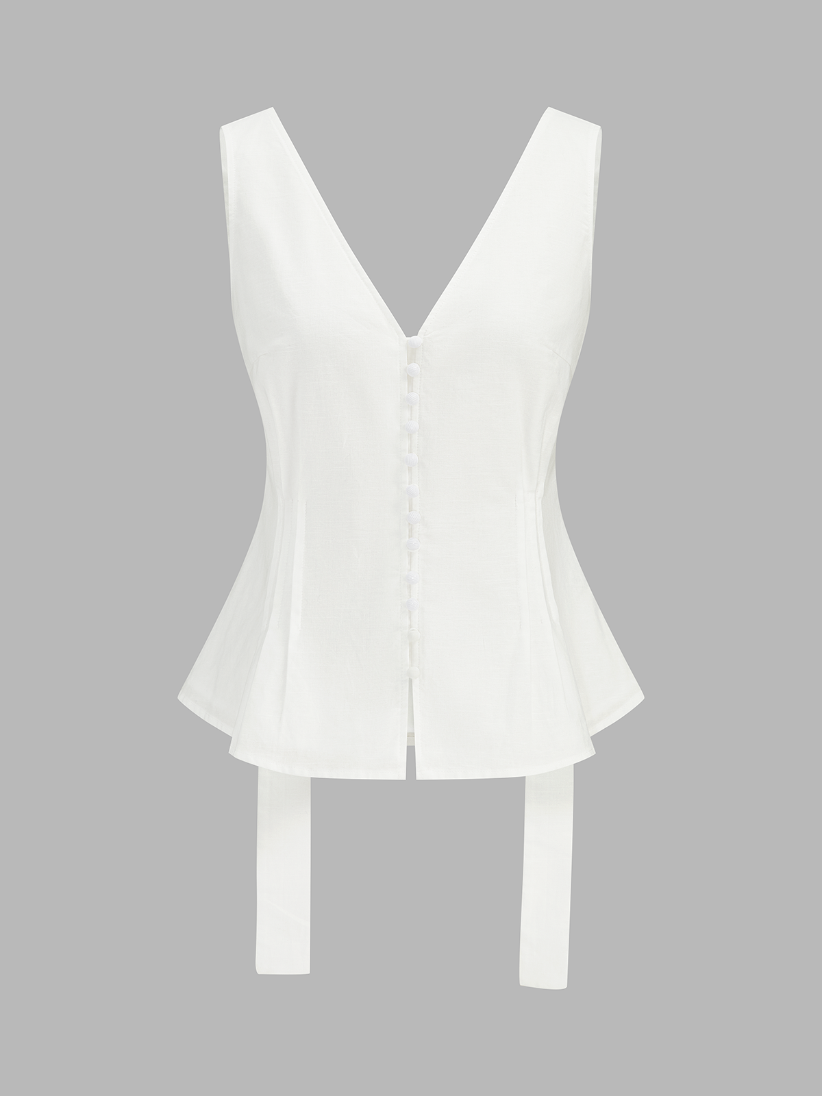 Cotton Linen Peplum Top & Pleated Shorts Set for Women Summer Casual