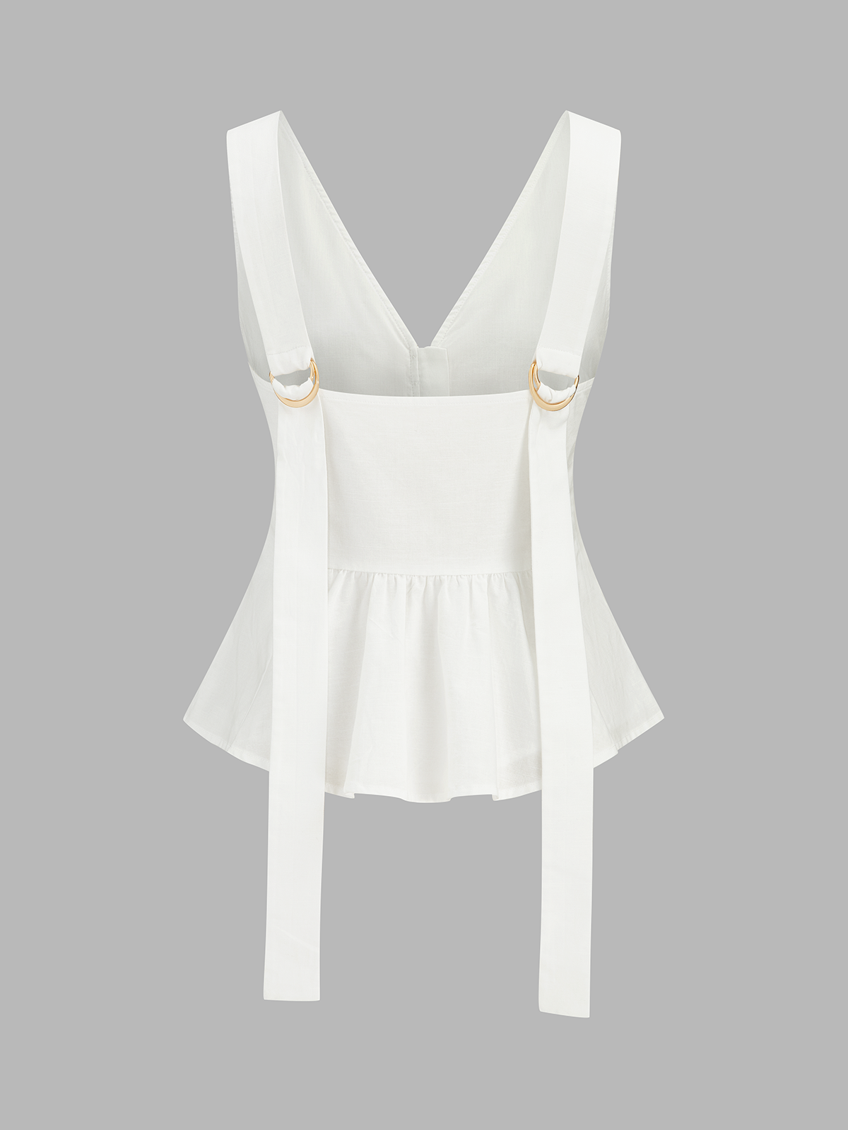 Cotton Linen Peplum Top & Pleated Shorts Set for Women Summer Casual
