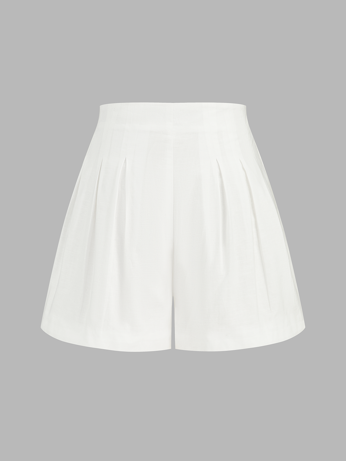 Cotton Linen Peplum Top & Pleated Shorts Set for Women Summer Casual