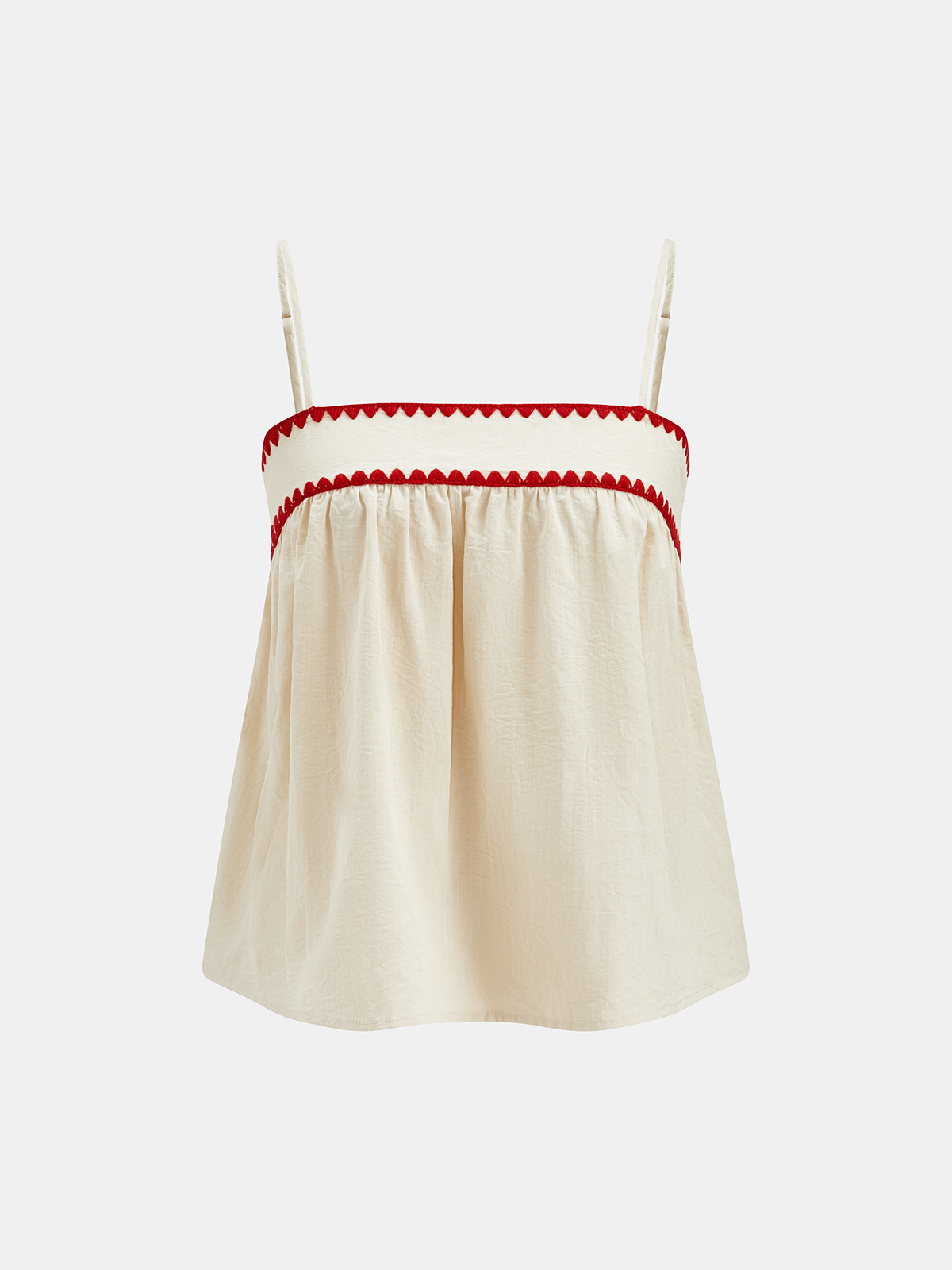 Cotton Blend Wave Edge Cami Top & Shorts Set for Women Summer Lounge Wear