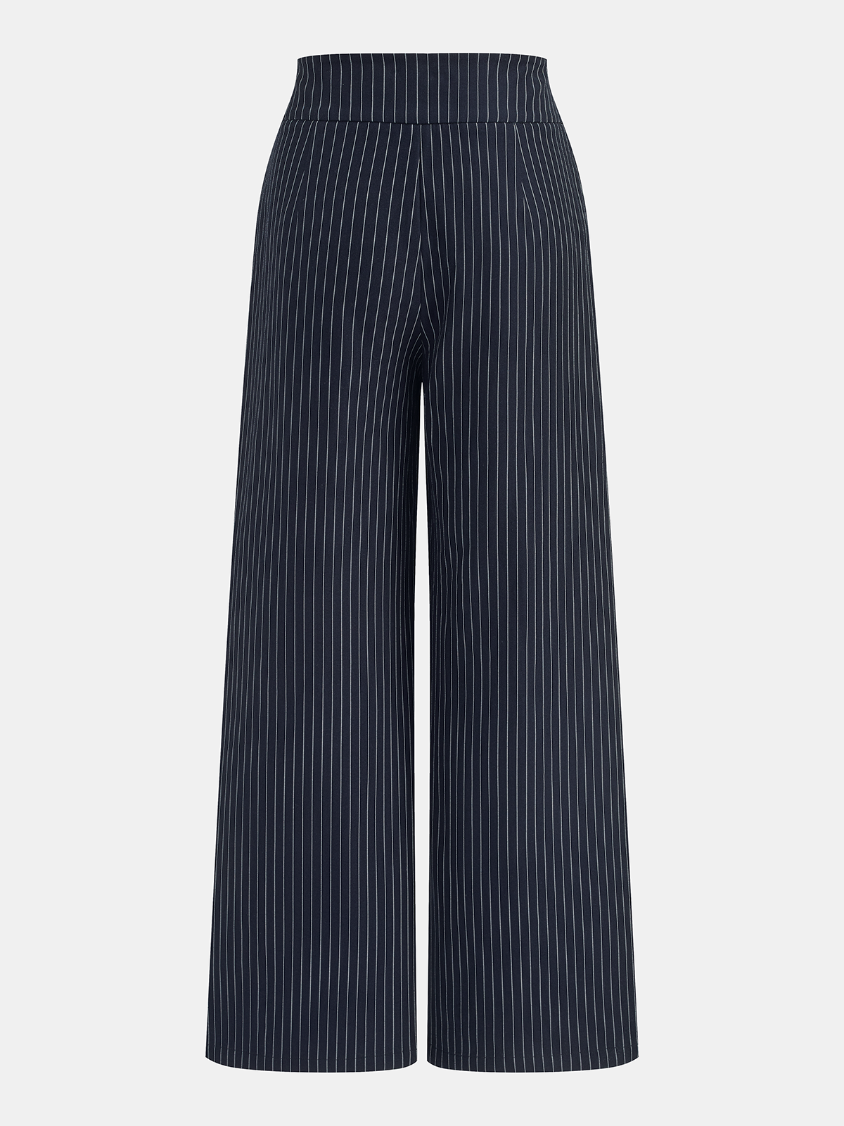 Mid Waist Pinstripe Wide Leg Pants for Women Casual Chic