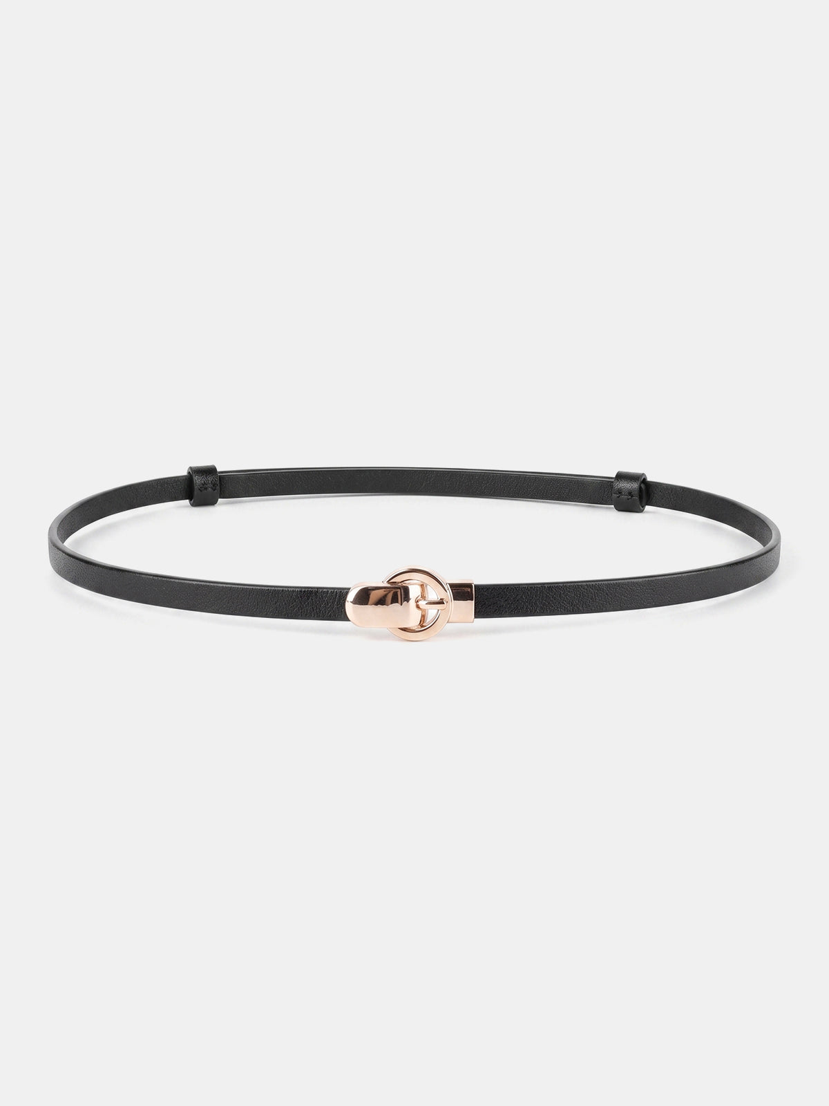 Slim Metal Buckle Leather Waist Belt for Women's Fashion Styling