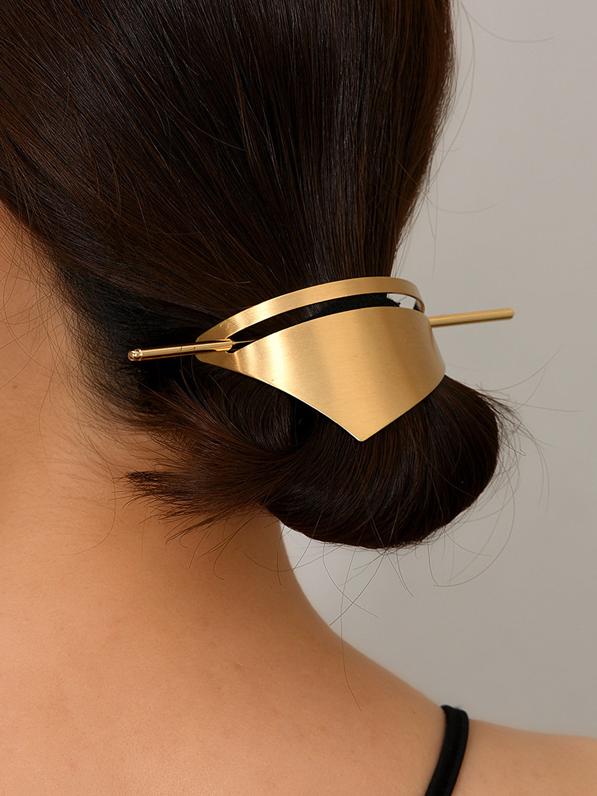 Modern Minimalist Metal Hair Stick for Styling and Bun Making