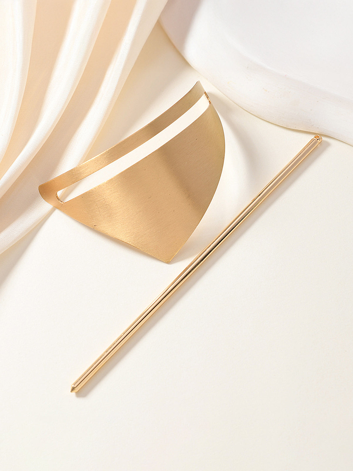 Modern Minimalist Metal Hair Stick for Styling and Bun Making