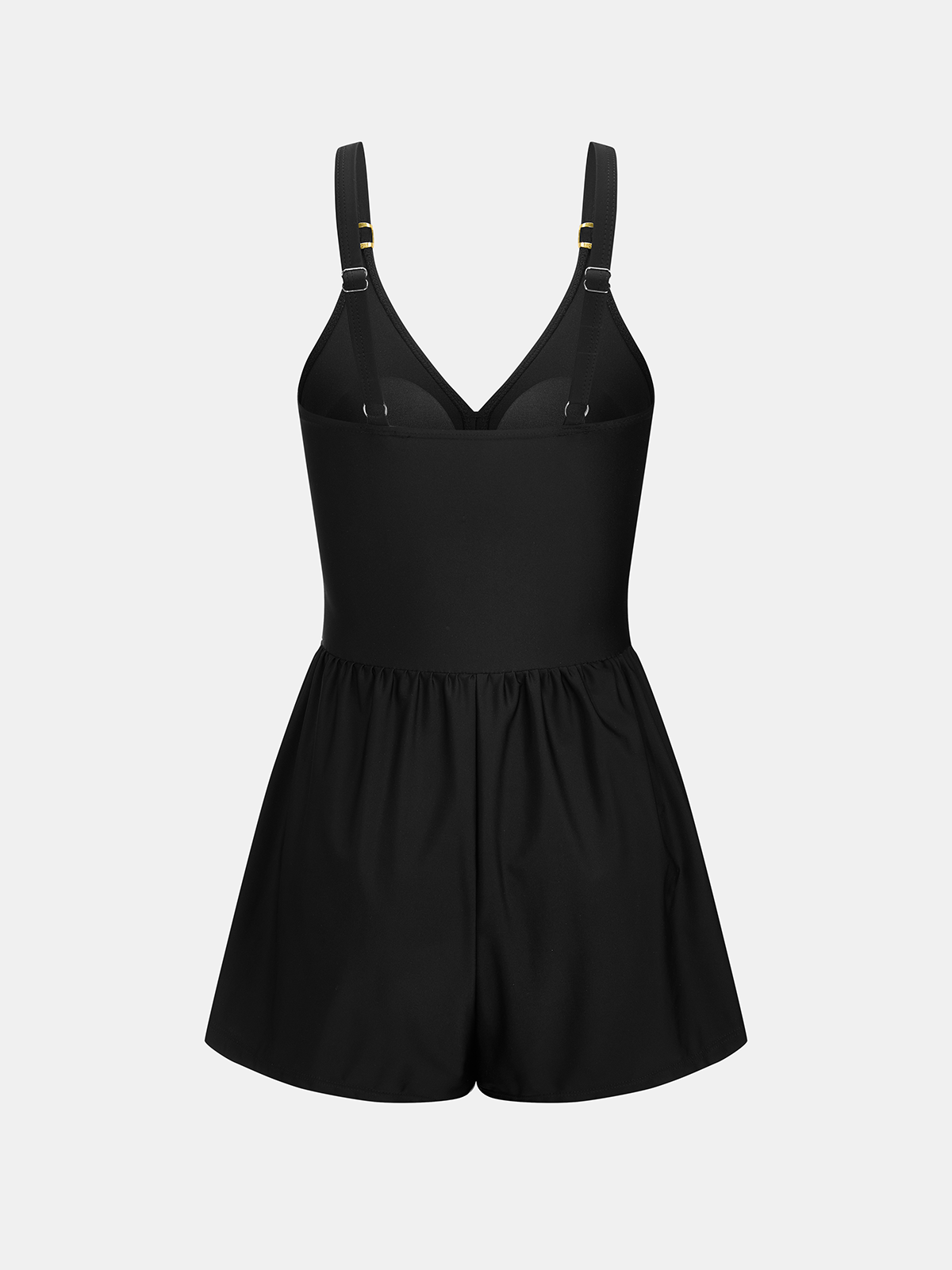 V-Neck Twist One Piece Romper Swimsuit for Women Summer Beachwear
