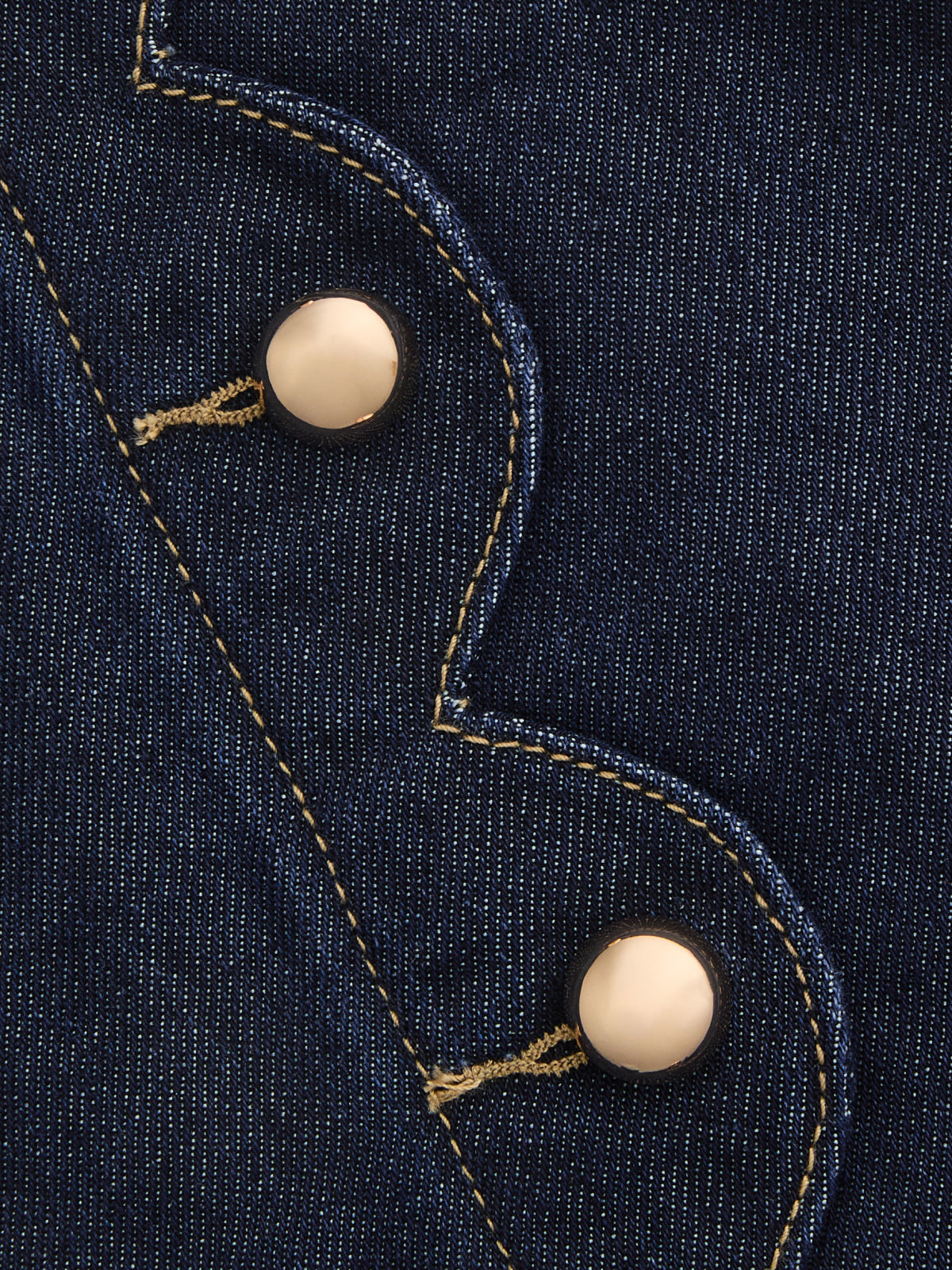 Scallop Button Front Sleeveless Denim Mini Dress for Women Summer Casual