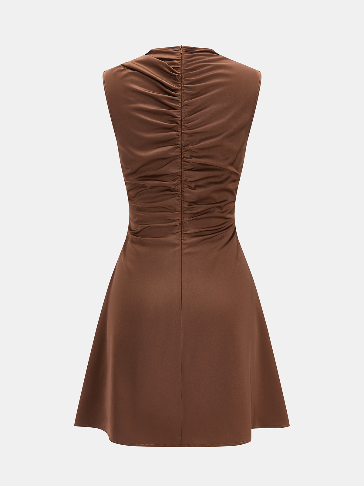 Sleeveless Cowl Neck Satin Mini Dress Women's Elegant Evening Wear