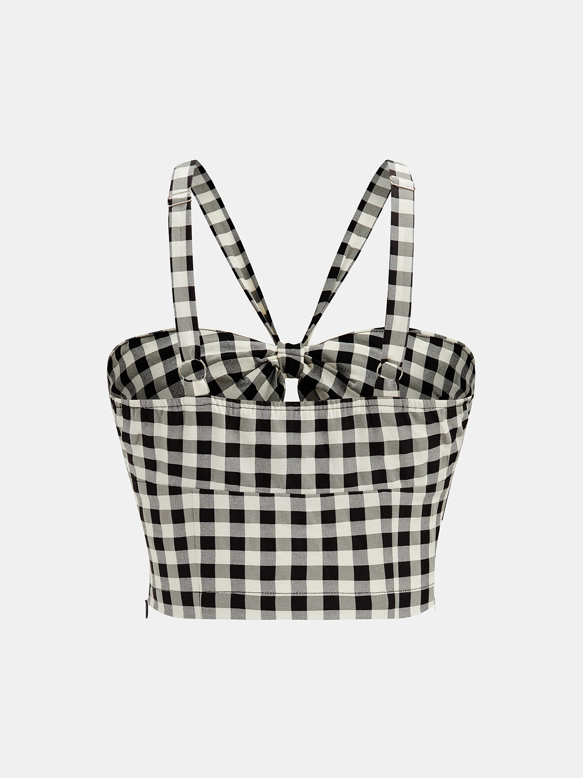 Gingham Cotton Blend Cami Top & Skirt Set for Women Spring Summer