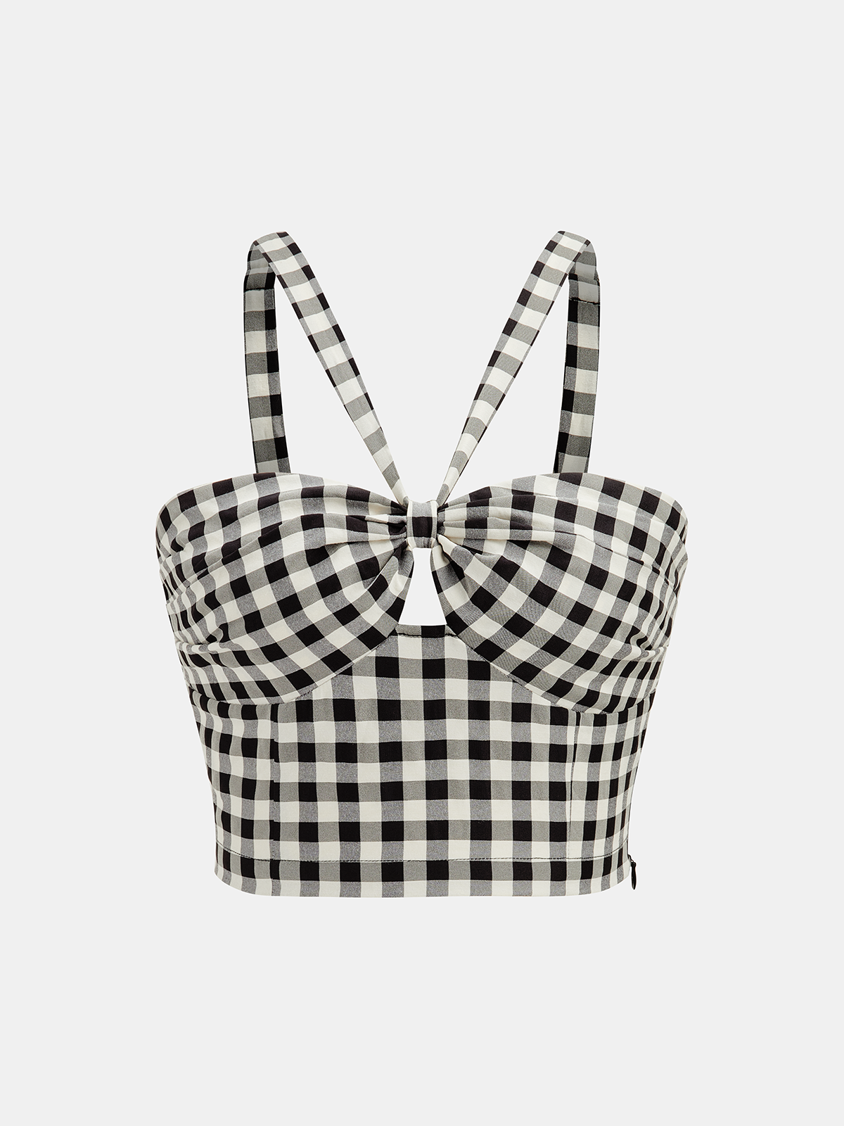 Gingham Cotton Blend Cami Top & Skirt Set for Women Spring Summer