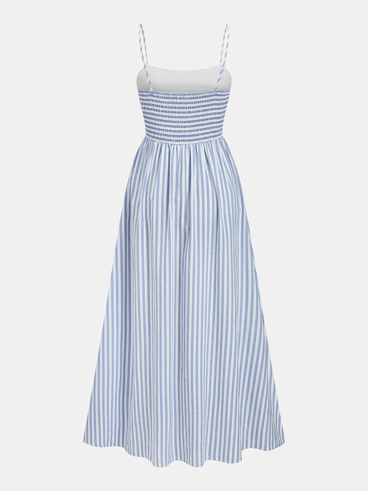 Striped Cutout Cotton Blend Cami Maxi Dress for Women Summer Beachwear