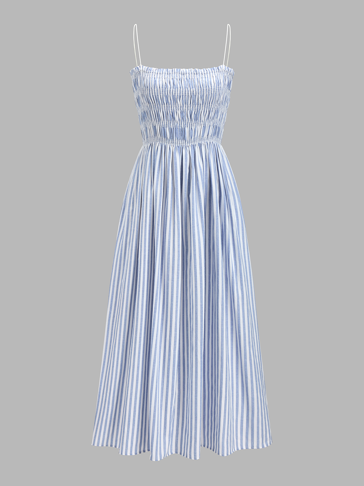 Smocked Striped Cami Maxi Dress for Women Summer Casual