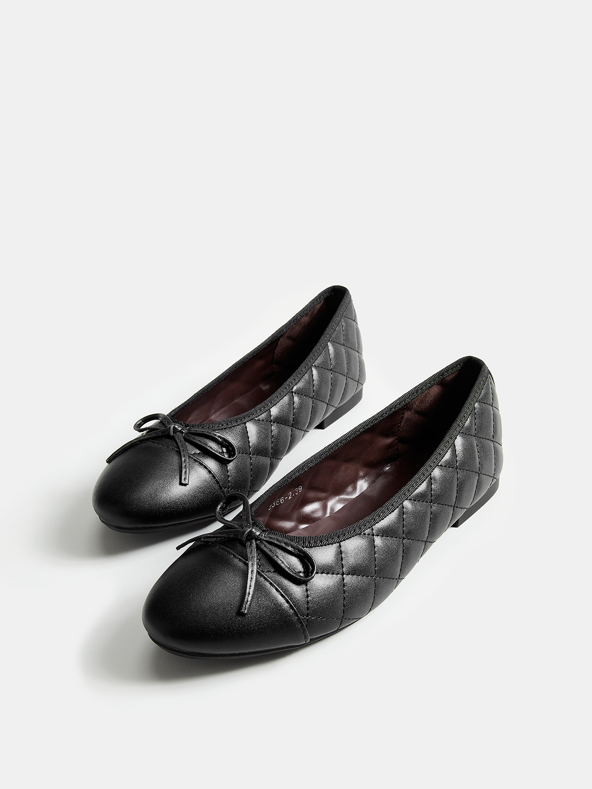 Quilted Bowknot Ballet Flats Comfortable Slip-On Design for Women