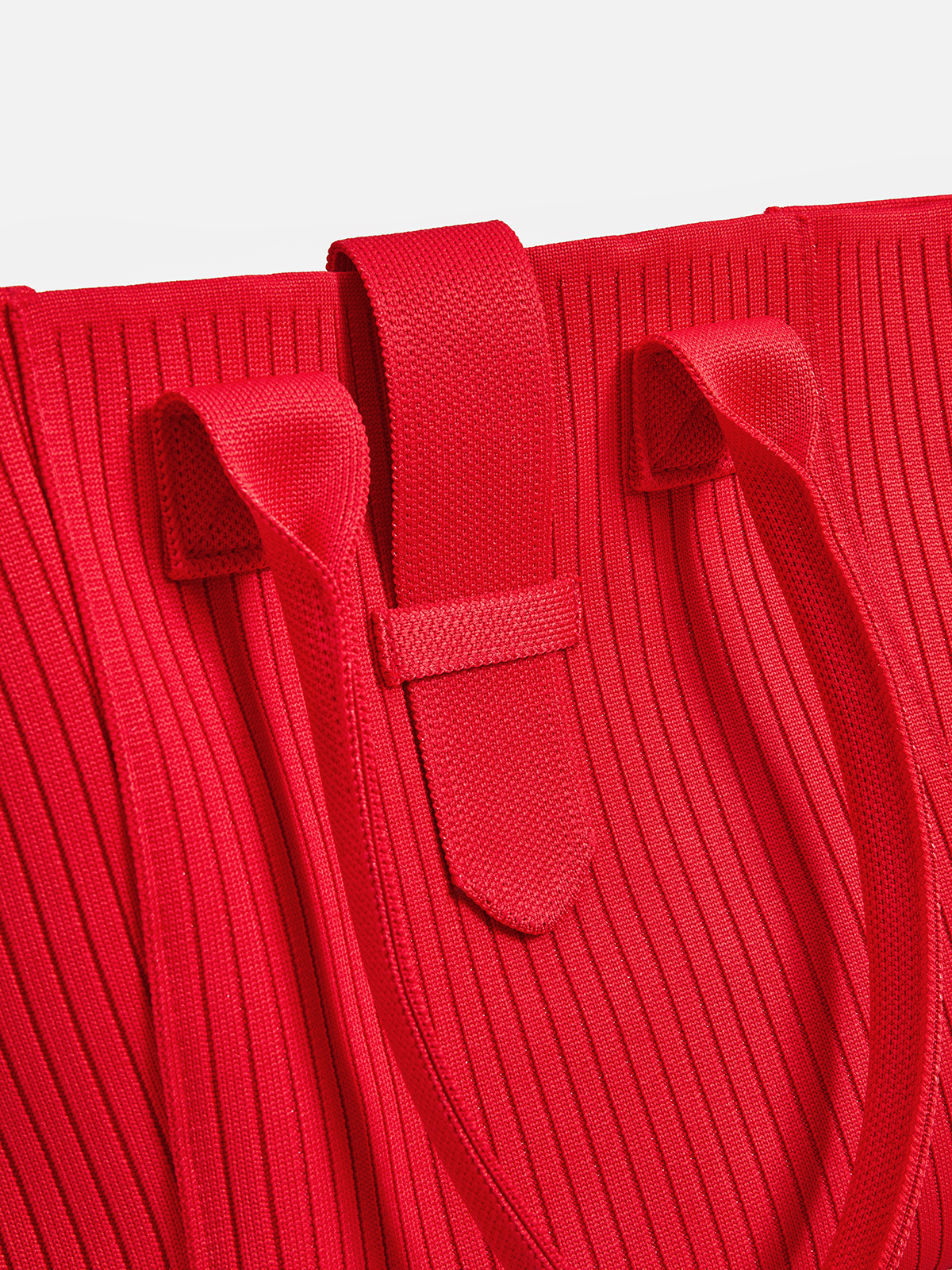 Ribbed Knitted Large Casual Tote Handbag, Spacious Everyday Shoulder Bag