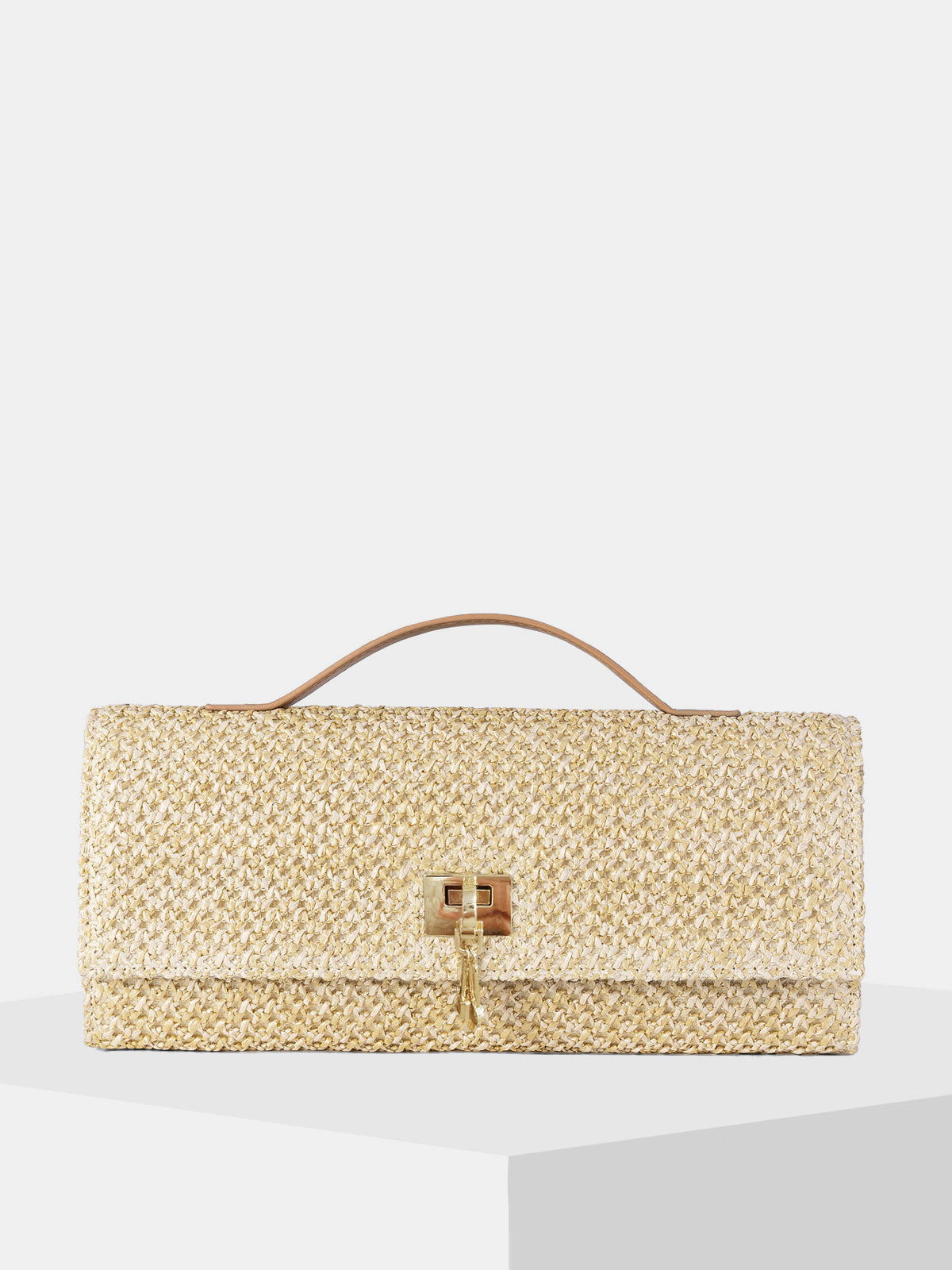 Straw Weave Crossbody Clutch Bag Lightweight Summer Accessory