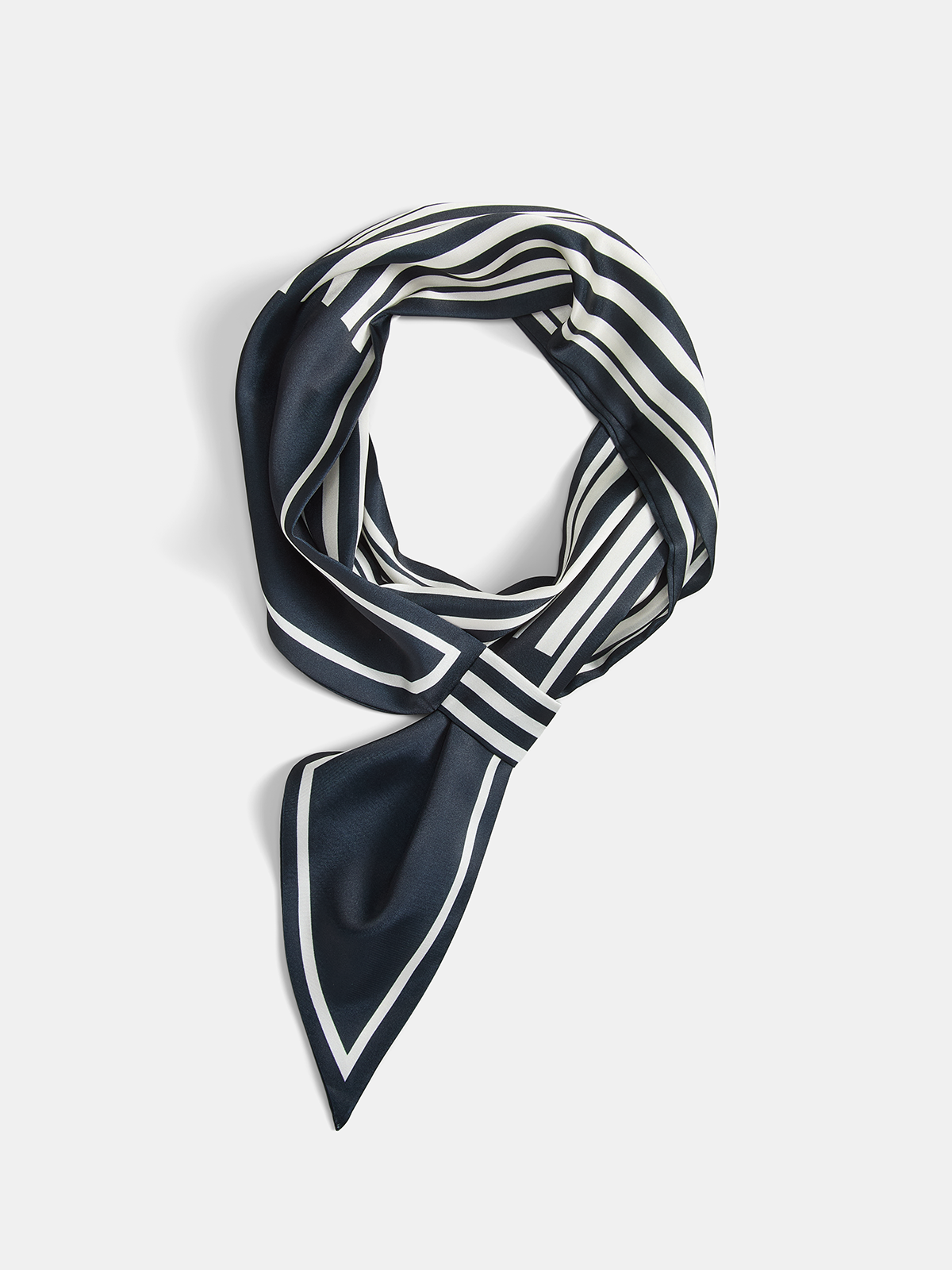 Classic Striped Skinny Scarf for Women All Seasons Accessory