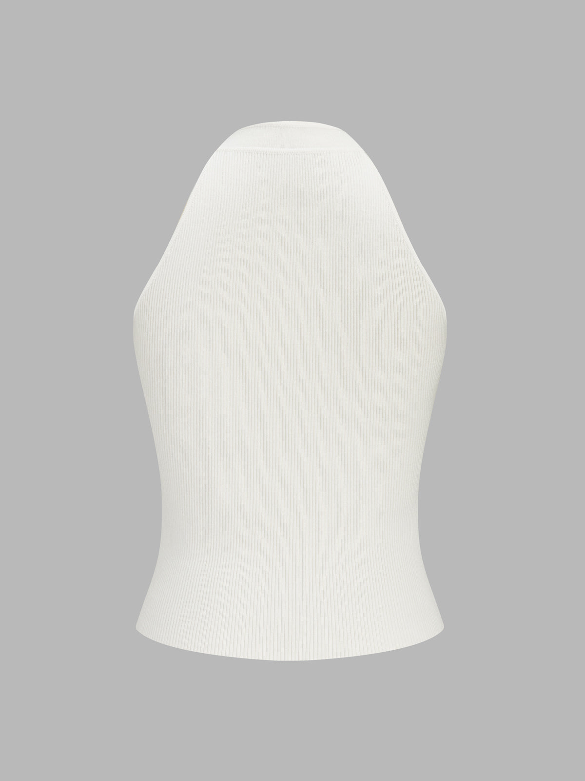 Frog Button Keyhole Neck Ribbed Knit Tank Top Women's Sleeveless Casual