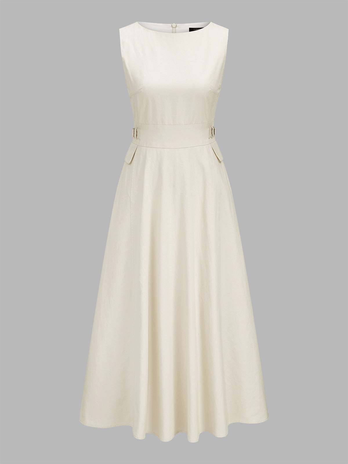 Buckle Waist Sleeveless Maxi Dress for Women, Elegant Evening Party Wear