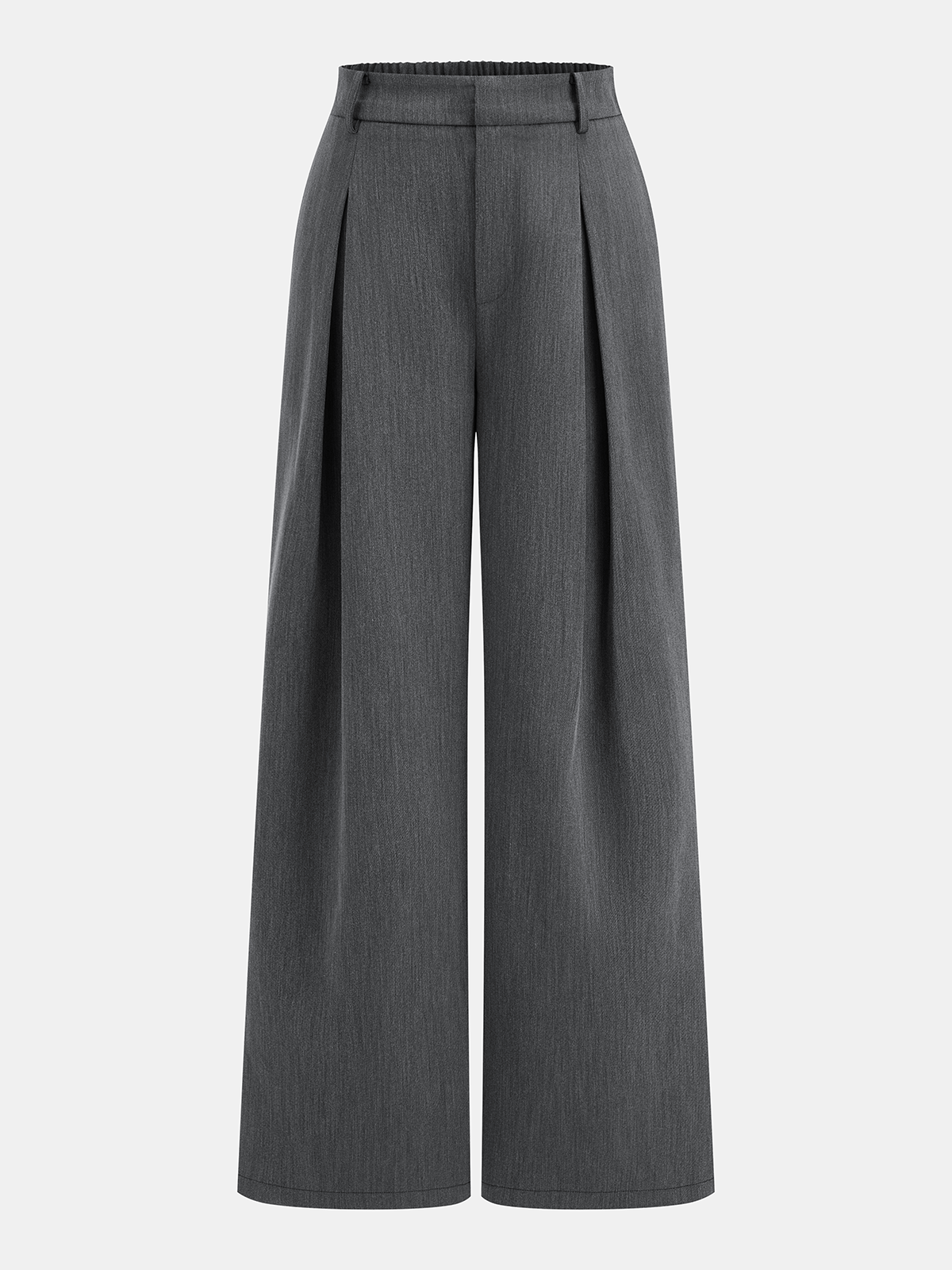 Cap Sleeve Ruched Blouse & Pleated Pants Set for Women, Elegant Office Wear