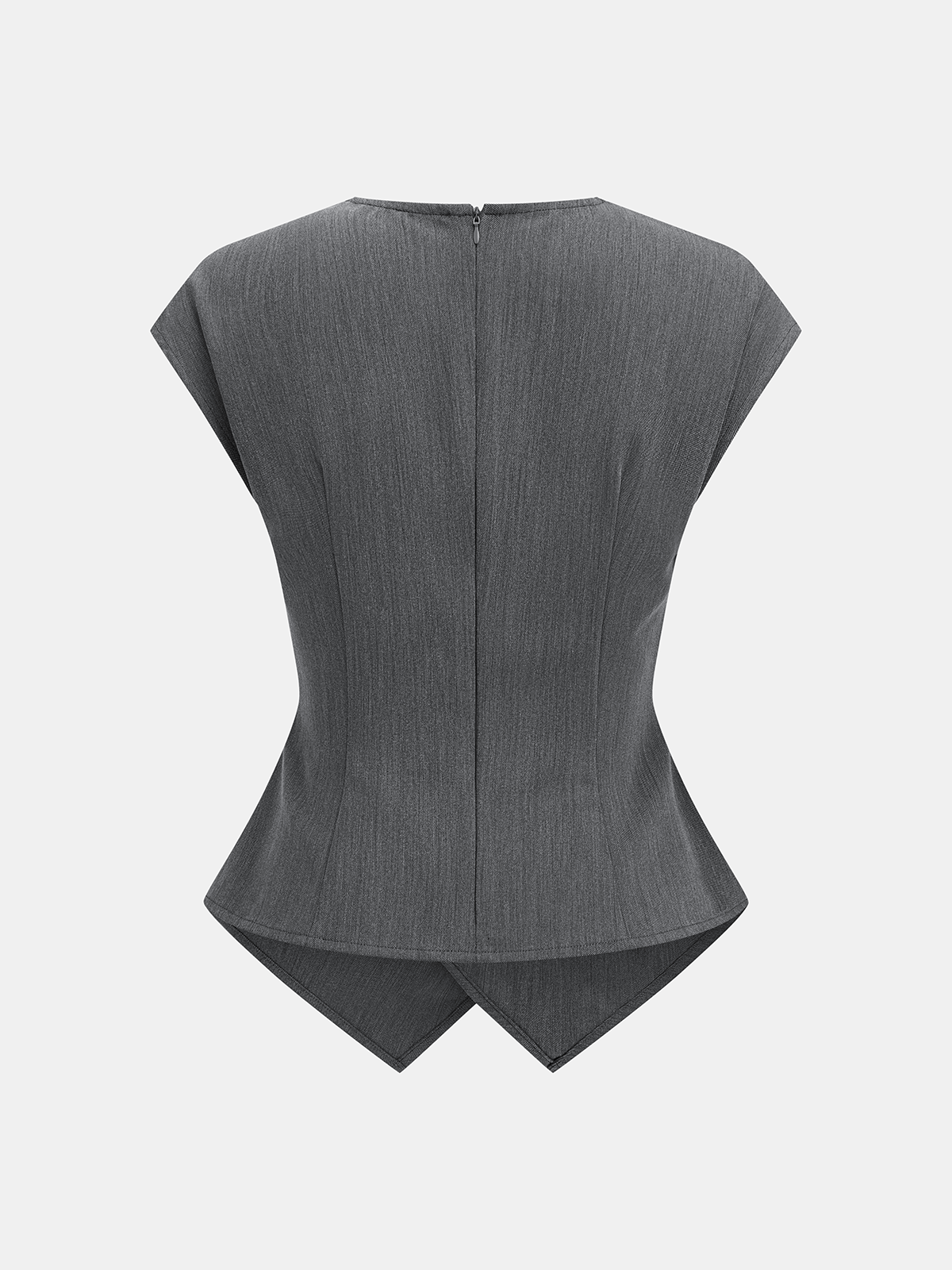 Cap Sleeve Ruched Blouse & Pleated Pants Set for Women, Elegant Office Wear