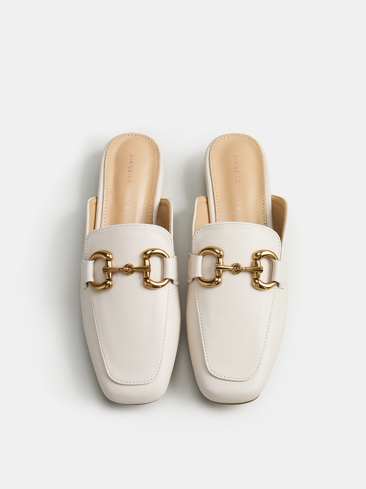 Genuine Leather Horsebit Loafer Mules for Women Slip-On Style