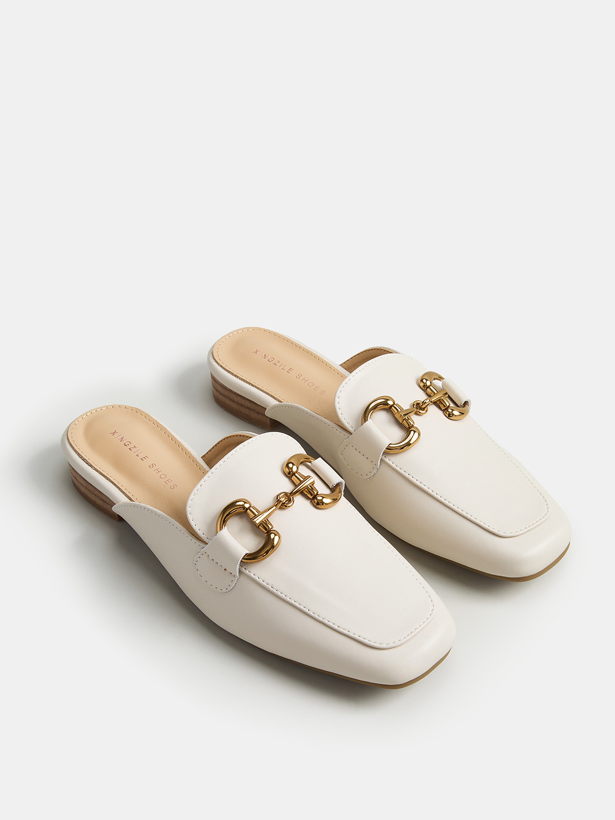 Genuine Leather Horsebit Loafer Mules for Women Slip-On Style