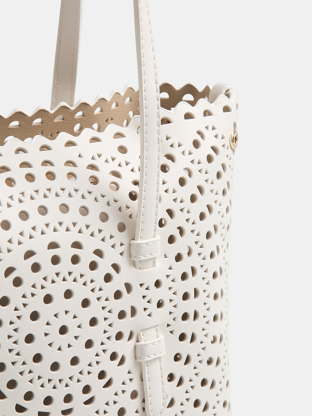 Perforated Top Handle Tote Handbag for Women Everyday Use