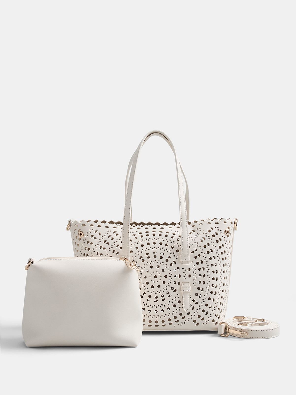 Perforated Top Handle Tote Handbag for Women Everyday Use