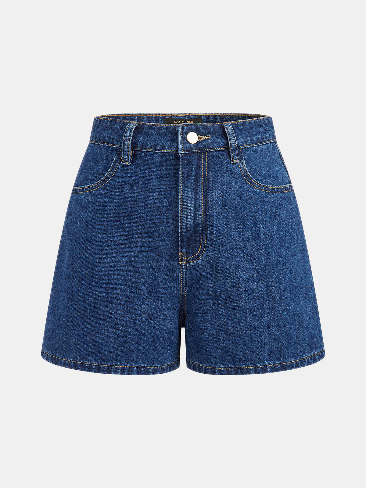 Denim Halter Peplum Top & Shorts Set for Summer Casual Wear