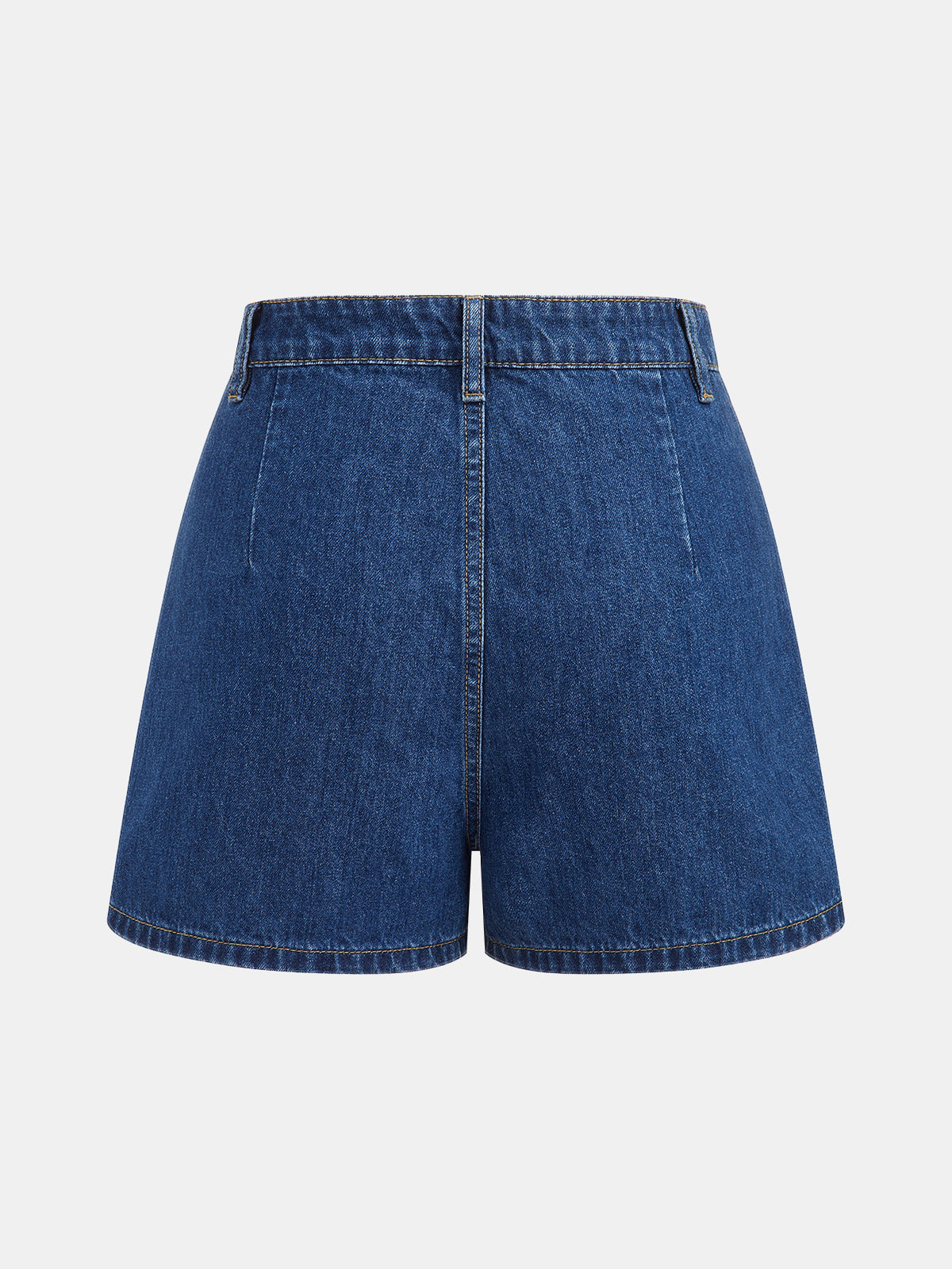 Denim Halter Peplum Top & Shorts Set for Summer Casual Wear