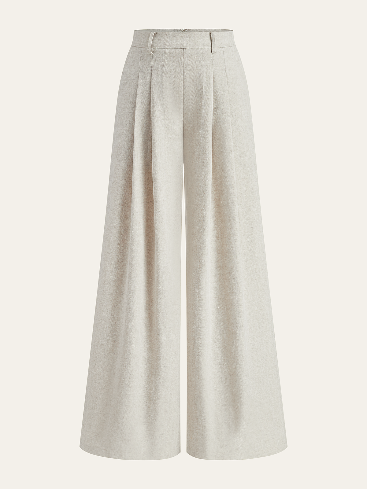 Cotton Linen Wrap Top & Pleated Pants Set for Women Comfort Fit