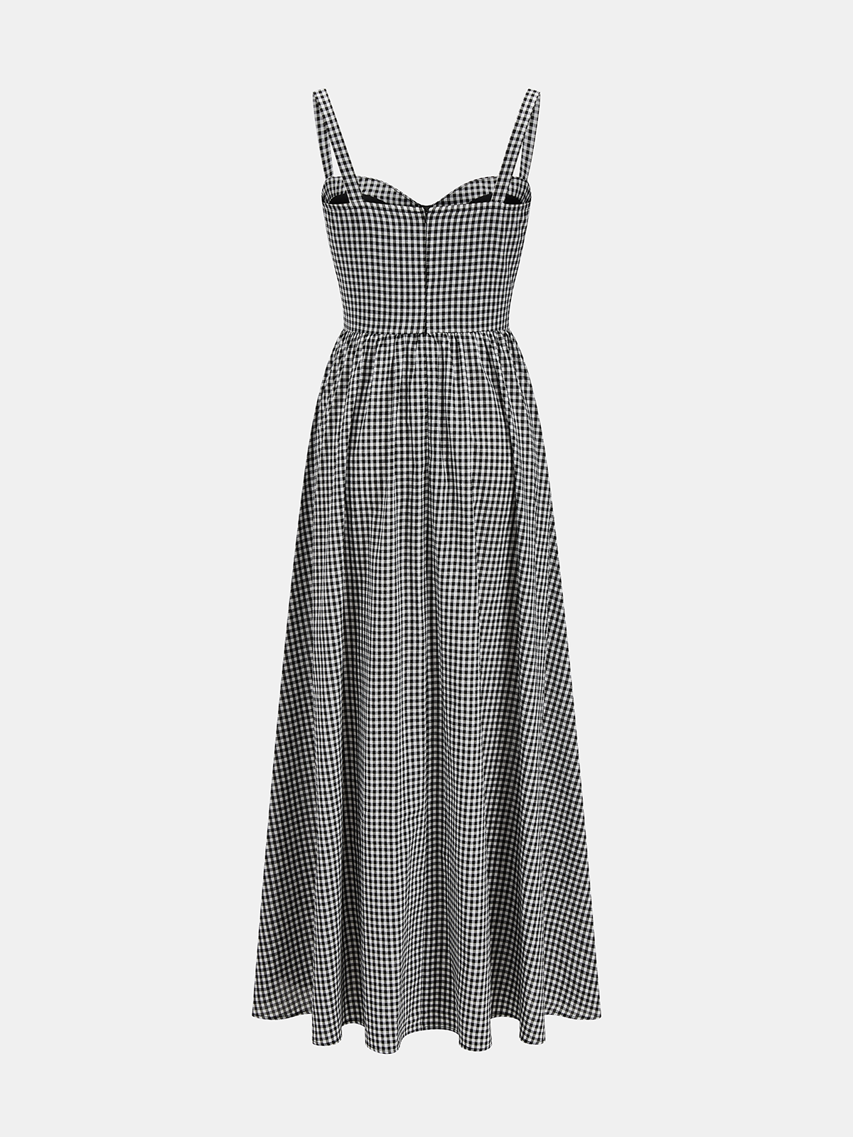 Gingham Cotton Cami Maxi Dress Women's Summer Casual Wear