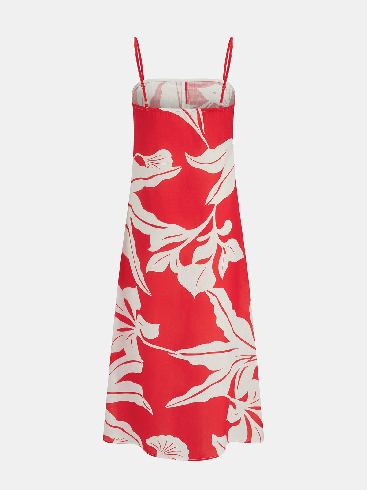 Leaf Printed Longline Cami Top for Summer Casual Wear